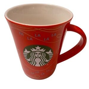 STARBUCKS Coffee Mug 2020 Holiday Christmas Mermaid FA LA LA LA Red 10 oz Mug